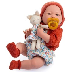 Berenguer Boutique Oyuncak Bebek 38 cm Kiremit Hırka ve Kedili - Berenguer