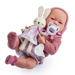 Berenguer Boutique Oyuncak Bebek 38 cm Pembe Hırka ve Tavşanlı - Thumbnail