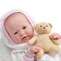 Berenguer Yenidoğan Oyuncak Bebek Kız 43 cm Pembe Yıldız - Thumbnail