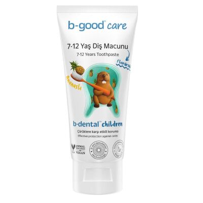 Bgood Çocuk Diş Macunu 7-12 Yaş Florürsüz Ananaslı - 1
