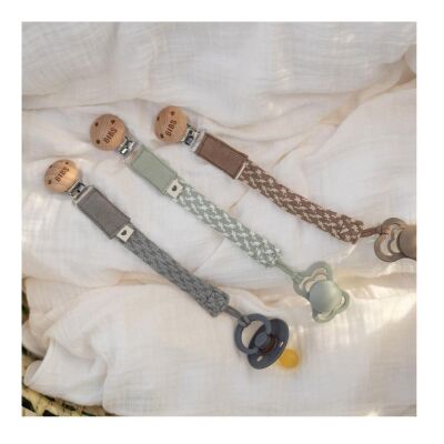 Bibs Emzik Askısı Paci Braid Petrol Baby Blue - 2