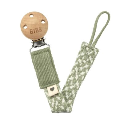 Bibs Emzik Askısı Paci Braid Sage Ivory - 1