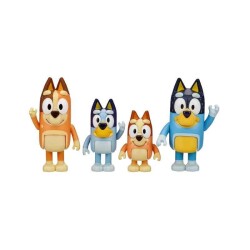 Bluey 4'lü Figür Set - Bluey ve Ailesi - Bluey