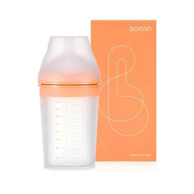 Borrn Antikolik Silikon Biberon 240 ml Turuncu - 1