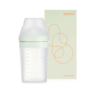 Borrn Antikolik Silikon Biberon 240 ml Yeşil - 1