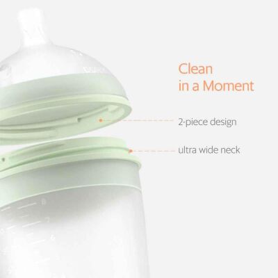 Borrn Antikolik Silikon Biberon 240 ml Yeşil - 4