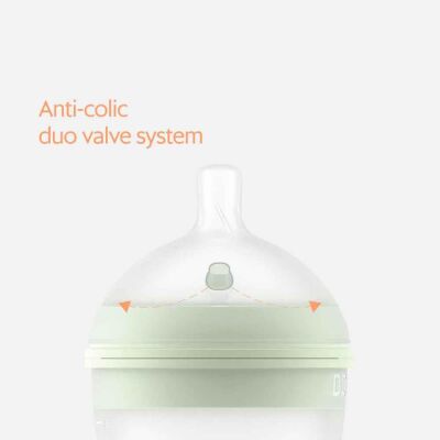 Borrn Antikolik Silikon Biberon 240 ml Yeşil - 6