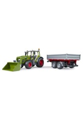Bruder Fendt Verio 211 Kepçeli Traktör ve Römork - 3