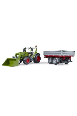 Bruder Fendt Verio 211 Kepçeli Traktör ve Römork - 3