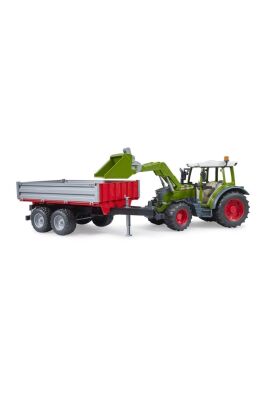 Bruder Fendt Verio 211 Kepçeli Traktör ve Römork - 4