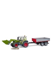 Bruder Fendt Verio 211 Kepçeli Traktör ve Römork - 6