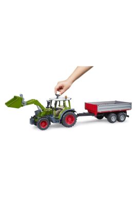 Bruder Fendt Verio 211 Kepçeli Traktör ve Römork - 7