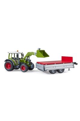 Bruder Fendt Verio 211 Kepçeli Traktör ve Römork - 8
