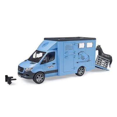 Bruder Mercedes Benz Sprinter At Nakil Aracı ve Siyah At - 1