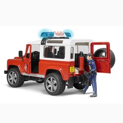 Bruder Oyuncak Land Rover İtfaiye Aracı ve Memur - Thumbnail