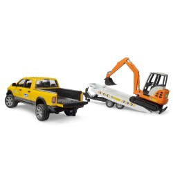 Bruder Ram 2500 Römorklu Pickup ve Mini Ekskavatör - 2