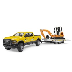 Bruder Ram 2500 Römorklu Pickup ve Mini Ekskavatör - Bruder