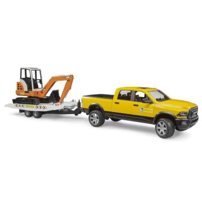 Bruder Ram 2500 Römorklu Pickup ve Mini Ekskavatör - 4