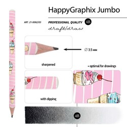 Bruno Visconti Kurşun Kalem Jumbo Hapy Graphix Dondurma - Thumbnail
