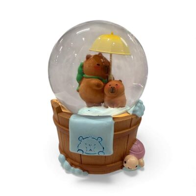 Capybara Işıklı Kar Küresi 12.5 Cm - 3