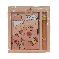 Capybara Kalemli Kilitli Hatıra Defteri - 3