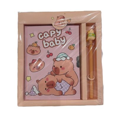 Capybara Kalemli Kilitli Hatıra Defteri - 4