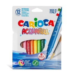 Carioca Acquarell Fırça Uçlu Keçeli Boya Kalemi 12'Li - Carioca