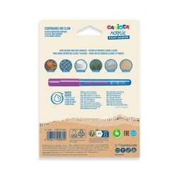 Carioca Akrilik Paint Marker Su Bazlı Fırça Uçlu 10'Lu - 5