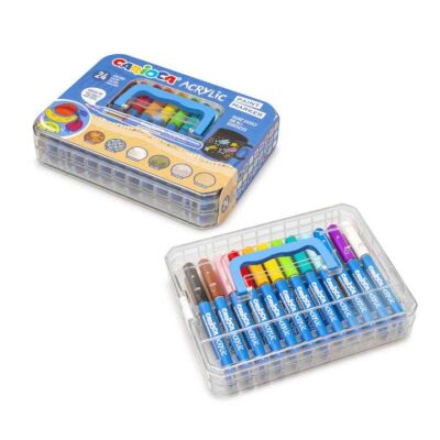 Carioca Akrilik Paint Marker Su Bazlı Fırça Uçlu 24'Lü - 2