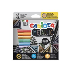 Carioca Metalik Keçeli Kalem 8li - Carioca