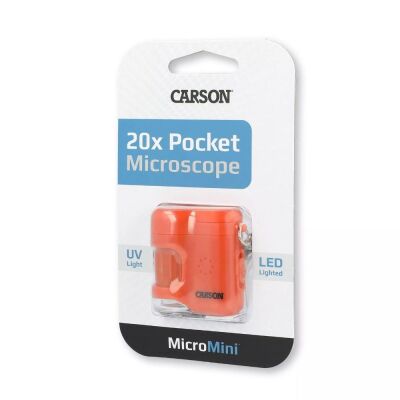 Carson LED ve UV Işıklı Cep Mikroskobu 20x Turuncu - 1