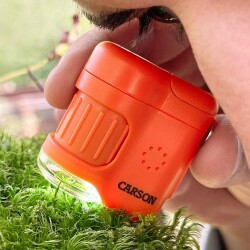 Carson LED ve UV Işıklı Cep Mikroskobu 20x Turuncu - 3