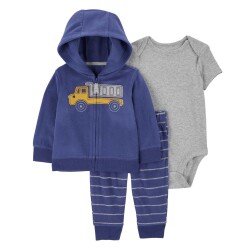 Carters Erkek Bebek Hırkalı Set 3'lü Paket 1R522410 - Carters