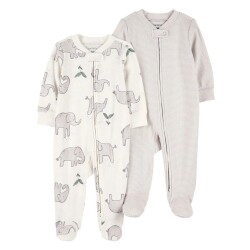 Carters Layette Bebek 2li Uyku Tulumu 1S958910 Ekru Desenli