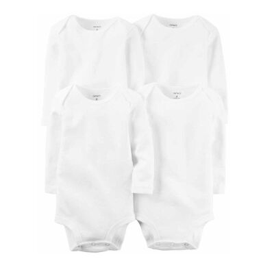 Carters Layette Bebek 4'lü Beyaz Body Set LS 126G776 - 1