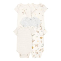 Carters Layette Bebek Body Çoklu Paket 1T006810 Ekru Desenli
