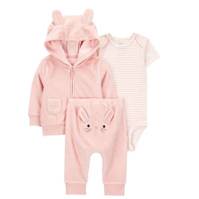Carters Layette Kız Bebek 3Lü Hırkalı Set 1S993910 - 1