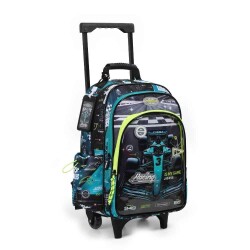 Chimola Çek Çekli Okul Çantası Racing Car BT325 - Chimola