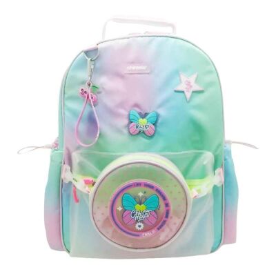 Chimola Rainbow Ayıcık Mavi-Pembe 17 Sırt Çantası - 1