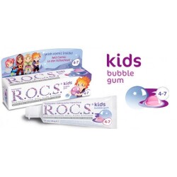 Rocs Çocuk Diş Macunu Bubble Gum 4-7 Yaş - Rocs