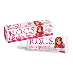 Rocs Çocuk Diş Macunu Yaz Esintisi Ahududu Çilek 4-7 Yaş - Rocs