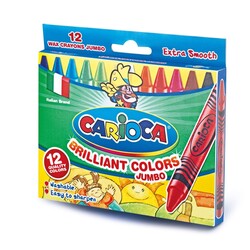 Carioca Çocuk Elleri Kirletmeyen Pastel Boya Kalemi 12li - Thumbnail