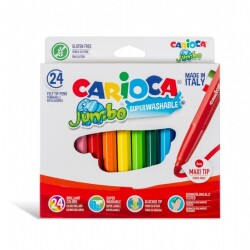 Carioca Çocuk Keçeli Boya Kalemi Jumbo 24lü 3 Yaş Üzeri - Carioca