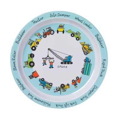 Çocuk Melamin Yemek Tabağı Wheels - 1