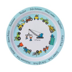 Çocuk Melamin Yemek Tabağı Wheels - Tyrrell Katz