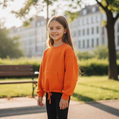 Çocuk O Yaka Kanguru Cepli Sweatshirt 3328 - 6