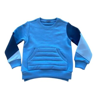 Çocuk Sweatshirt Kapitone Cepli - 3
