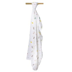 Çok Amaçlı Örtü Müslin Kumaş Stars Mavi XL - Mycey