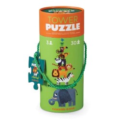 Crocodile Creek Dev Kule Puzzle 30 Parça Orman - Crocodile Creek