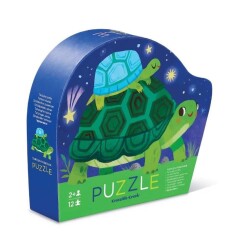 Crocodile Creek Mini Puzzle 12 Parça Kaplumbağalar - Crocodile Creek
